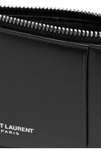 Shop Saint Laurent Leather Cardholder