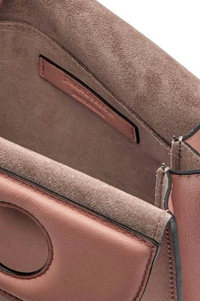 Shop Jw Anderson Pierce Mini Leather Shoulder Bag In Antique Rose