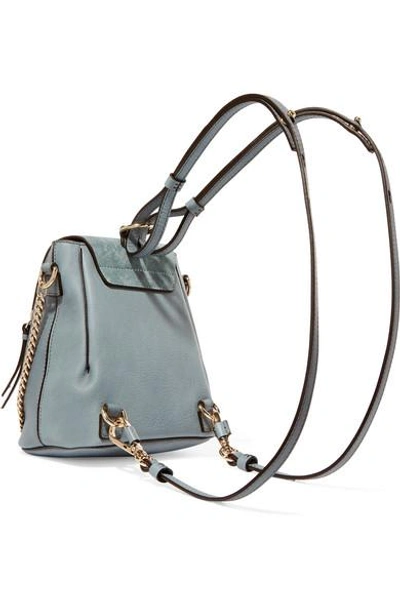 Shop Chloé Faye Mini Leather And Suede Backpack