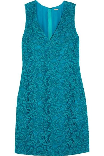 Shop Adam Lippes Corded Cotton-blend Lace Mini Dress