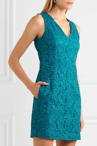 Shop Adam Lippes Corded Cotton-blend Lace Mini Dress