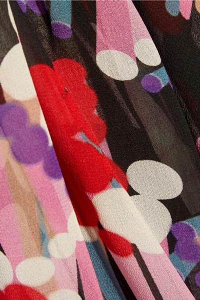 Shop Marc Jacobs Belted Printed Silk-georgette Wrap Dress