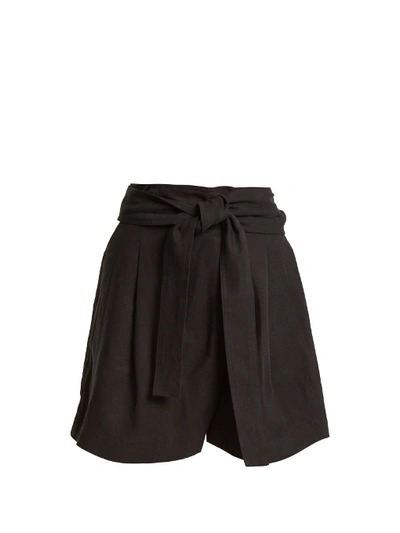 Apiece Apart Baja High-waist Shorts In Black