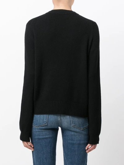 Proenza Schouler Vented Wool-cashmere Jumper With Front Slit In Black