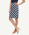 ANN TAYLOR CURVY GRAPHIC GINGHAM PENCIL SKIRT,440066