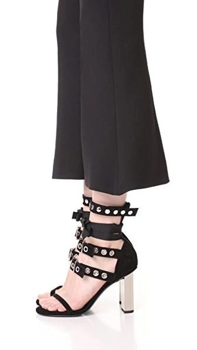 Shop Robert Clergerie X Self Portrait Block Heel Sandals In Black