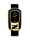 FENDI Goldtone IP Stainless Steel & Diamond Watch/Black