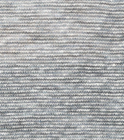 Shop Apc Striped Long-sleeved Linen Top In Iedigo Chiee