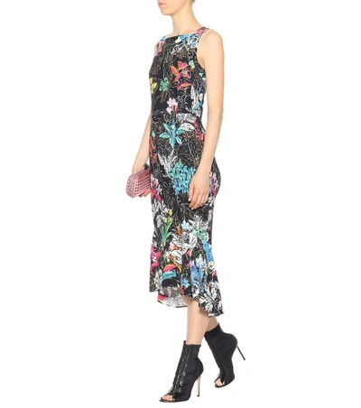 Shop Peter Pilotto Floral-printed Midi Dress In Multicoloured