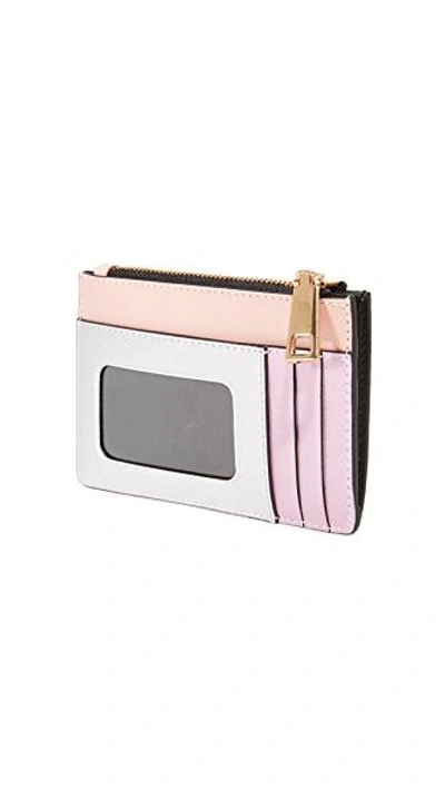 Shop Marc Jacobs Top Zip Multi Wallet In Pale Pink Multi