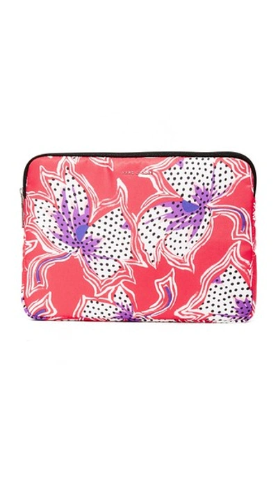 Shop Marc Jacobs 13" Byot Spotted Lilly Computer Case In Red Multi