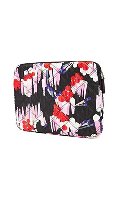 Shop Marc Jacobs 13" Knot Crystal Spot Computer Case In Black Multi