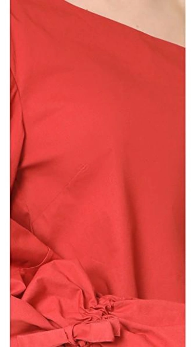 Shop Tanya Taylor Cotton Voile Anka Top In Red