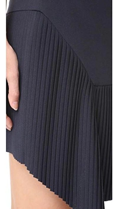 Shop Grey Jason Wu Miniskirt With Pleated Detail In Midnight
