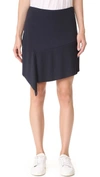 GREY JASON WU MINISKIRT WITH PLEATED DETAIL