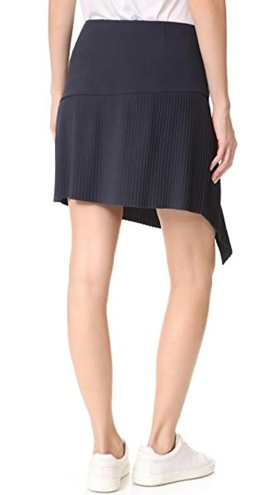 Shop Grey Jason Wu Miniskirt With Pleated Detail In Midnight