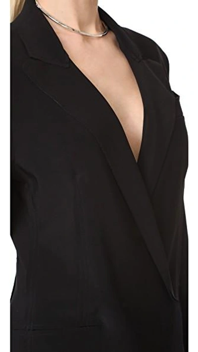 Shop Norma Kamali Blazer Mini Dress In Black