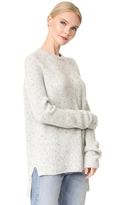 Shop Baja East Cashmere Sweater In Light Grey