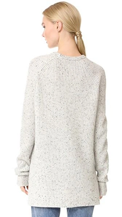 Shop Baja East Cashmere Sweater In Light Grey