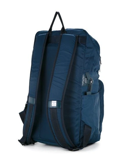 Shop As2ov 210d Nylon Twill Square Backpack In Blue