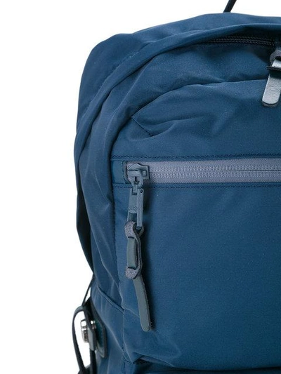 Shop As2ov 210d Nylon Twill Square Backpack In Blue