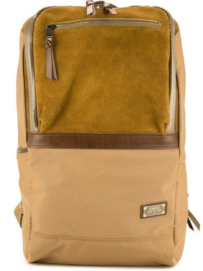 Shop As2ov Waterproof Square Backpack - Brown