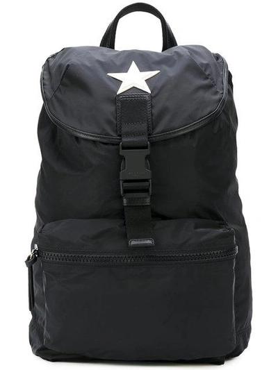 Shop Givenchy Star Patch Backpack In Black
