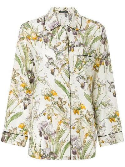 Shop Alexander Mcqueen Floral Print Pyjama Shirt