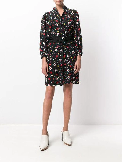 Shop Marc Jacobs Floral Print Shirt Dress - Multicolour
