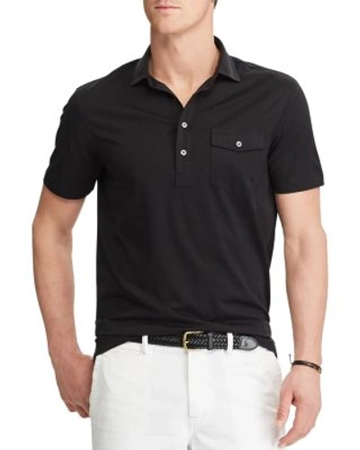 Shop Polo Ralph Lauren Hampton Cotton Lisle Classic Fit Polo Shirt In Polo Black