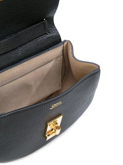 Shop Chloé Mini Drew Shoulder Bag In Black