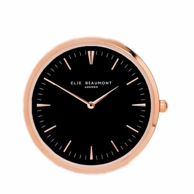 Shop Elie Beaumont Oxford Small Stone Nappa Leather Black Dial