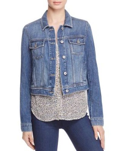 Paige Vivienne Denim Jacket In Medium Blue In Auden
