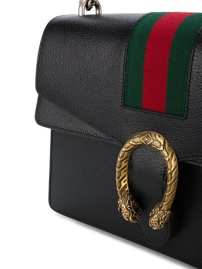 Shop Gucci Dionysus Web Shoulder Bag In Black