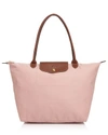Longchamp Le Pliage Large Nylon Shoulder Tote In Pinky/gold