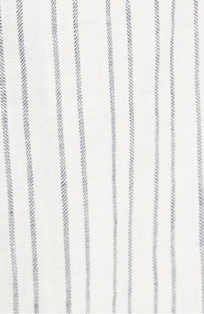 Shop Theory Thorina Stripe Crop Pants In White/ Blue