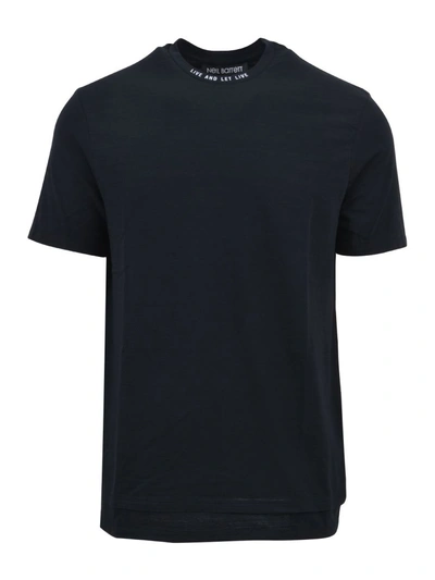 Shop Neil Barrett T-shirt With Lettering In Black