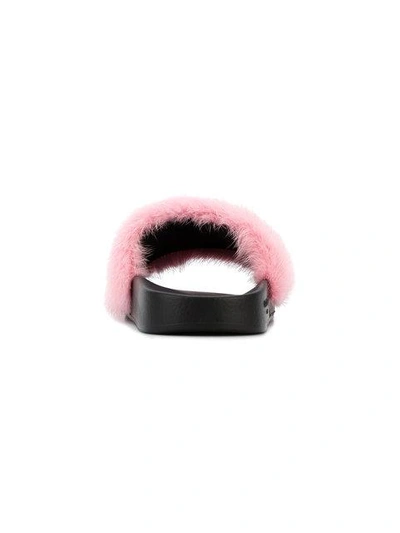 Shop Givenchy Pink Fur Slides