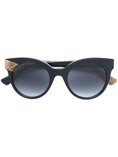 Jimmy Choo Cat Eye Sunglasses In Black