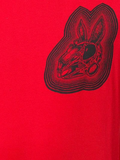 骷髅兔子印花T恤