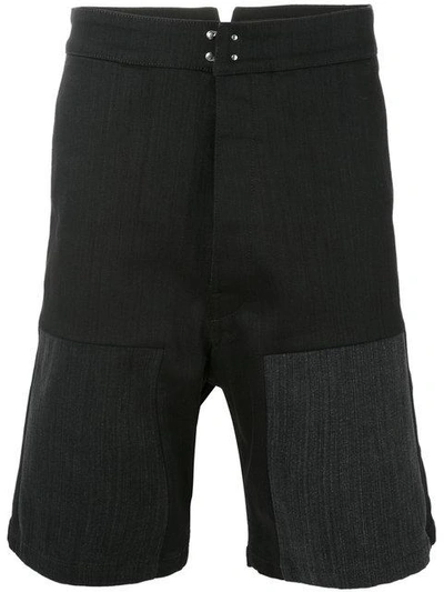 Shop Raf Simons Denim Workwear Shorts In Black