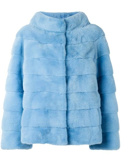 Shop Liska Philippa Coat In Blue