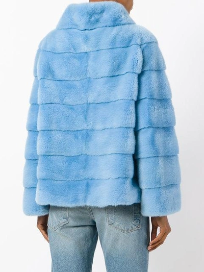 Shop Liska Philippa Coat In Blue