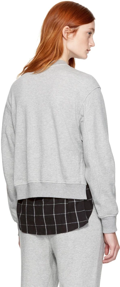 Shop 3.1 Phillip Lim / フィリップ リム Grey Double Layer Zip Sweater