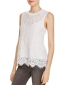 GENERATION LOVE Sleeveless Lace Top,2451756WHITE
