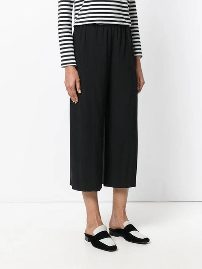 Shop Helmut Lang Wide-legged Cropped Trousers