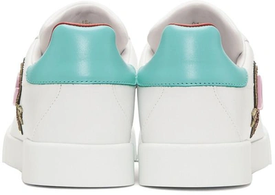 Shop Dolce & Gabbana White Heart Sneakers