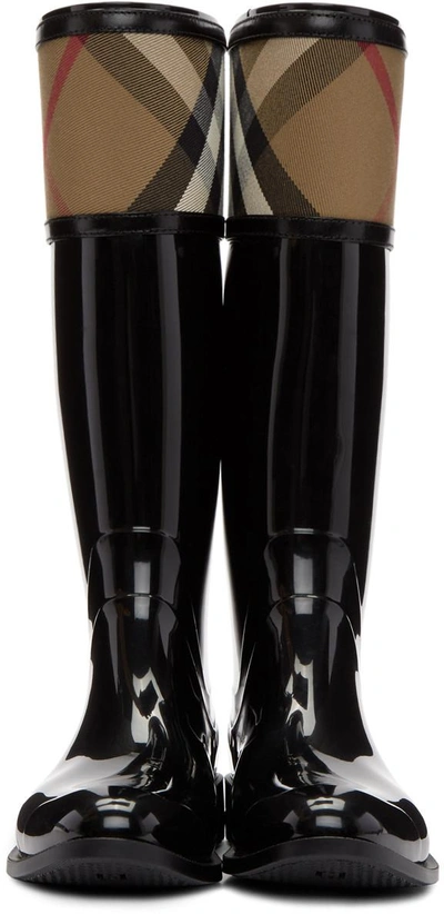 Shop Burberry Black Croshill Rain Boots