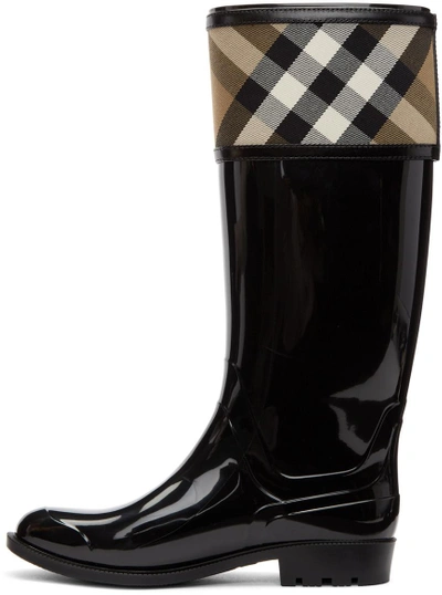 Shop Burberry Black Croshill Rain Boots