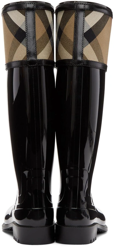 Shop Burberry Black Croshill Rain Boots